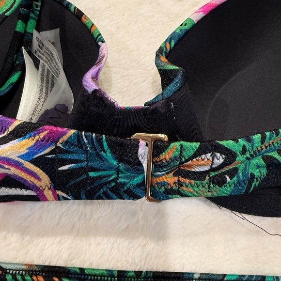 New! Victoria's Secret Black Palm Bikini Set 45583 - Picture 9 of 12